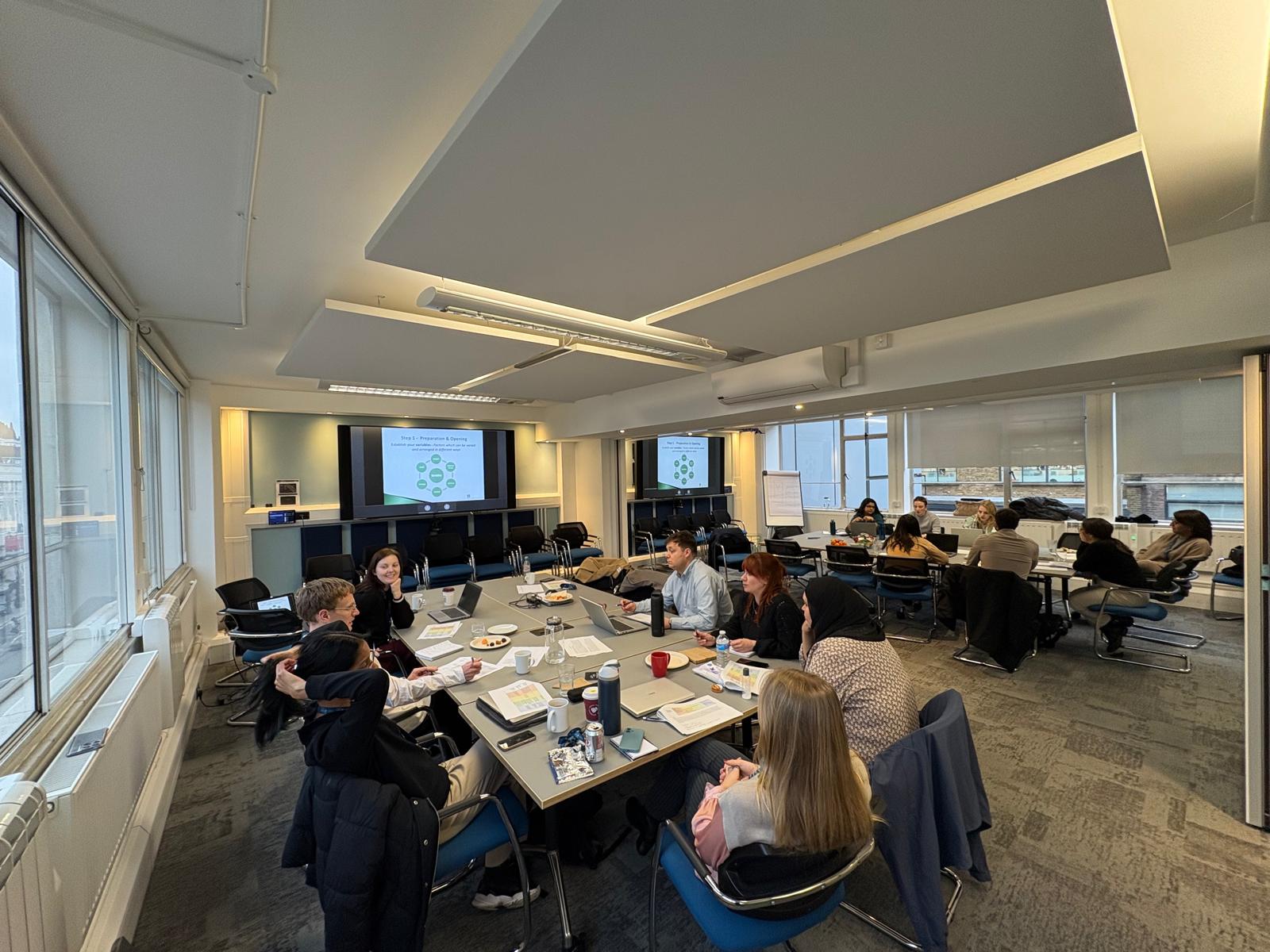 UCL participants working in groups during a Clemorton facilitated workshop