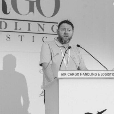 Stuart Maddocks speaking at the Air Cargo Handling and Logistics conference